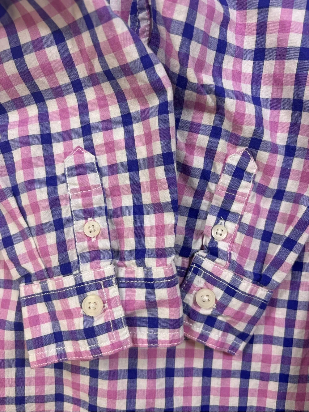 Dressed Up By Gymboree Pink & Blue Check Button-Down Shirt